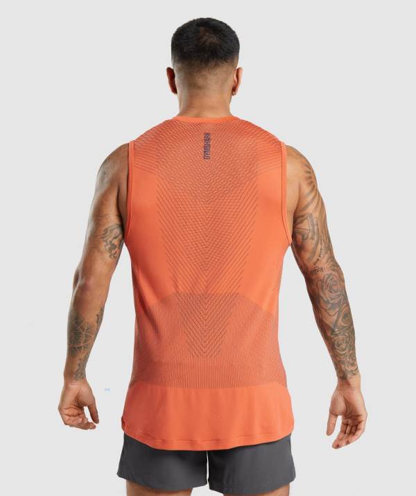 Panske Tielko Gymshark Apex Seamless Oranžové Čierne / Siva | XG9273640